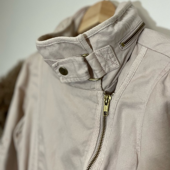 French Connection FCUK Utility Jacket - Lightweight Linen-Blend Khaki Jacket - Picture 11 of 14